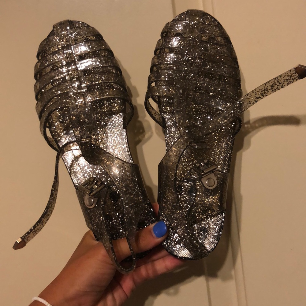 Jelly glitter shoes
